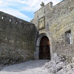 Into a courtyard