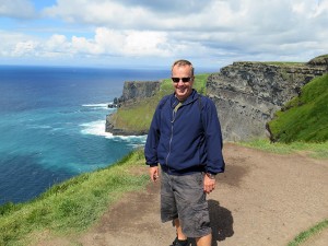 Kevin on top of the cliff