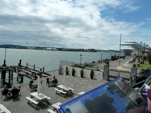 Dock and cruise ship