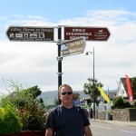 Kevin and a Dingle street sign