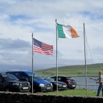 Flags on the walk to town