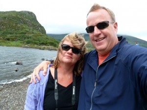 At the rocky beach