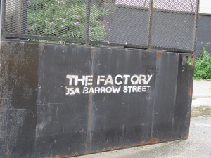 Sign outside The Factory