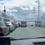 Driving onto the ferry