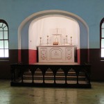 The altar at the jail, where a couple was married and the prisoner was immediately sent to his cell after the ceremony