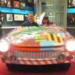 Dawn & Kevin in an actual Trabant from the ZooTv tour