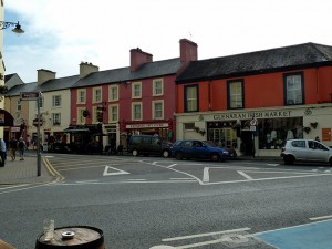 Sitting outside The Horseshoe Pub looking at The Wander Inn