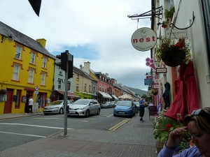 Sitting outside The Wander Inn Pub