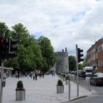 Walking up the street to the Castle