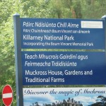 Signage in park