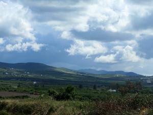 Mountains and grass