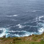 Waves breaking on the rocks