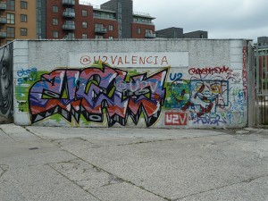 Graffiti on the U2 wall