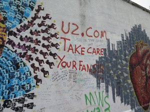 Graffiti on the U2 wall