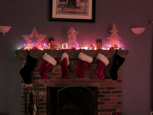 Stockings on mantel