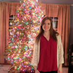 Courtney and our tree