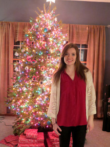 Courtney and our tree