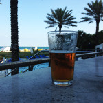 Pint at the pool bar