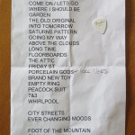 Setlist and pick