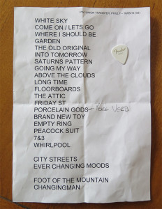 Setlist and pick