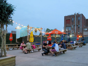 Tables on the patio